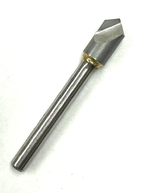 3/8" 100 DEGREE CARBIDE COUNTERSINK SINGLE FLUTE 1/4" SHANK HTC 92908 USA