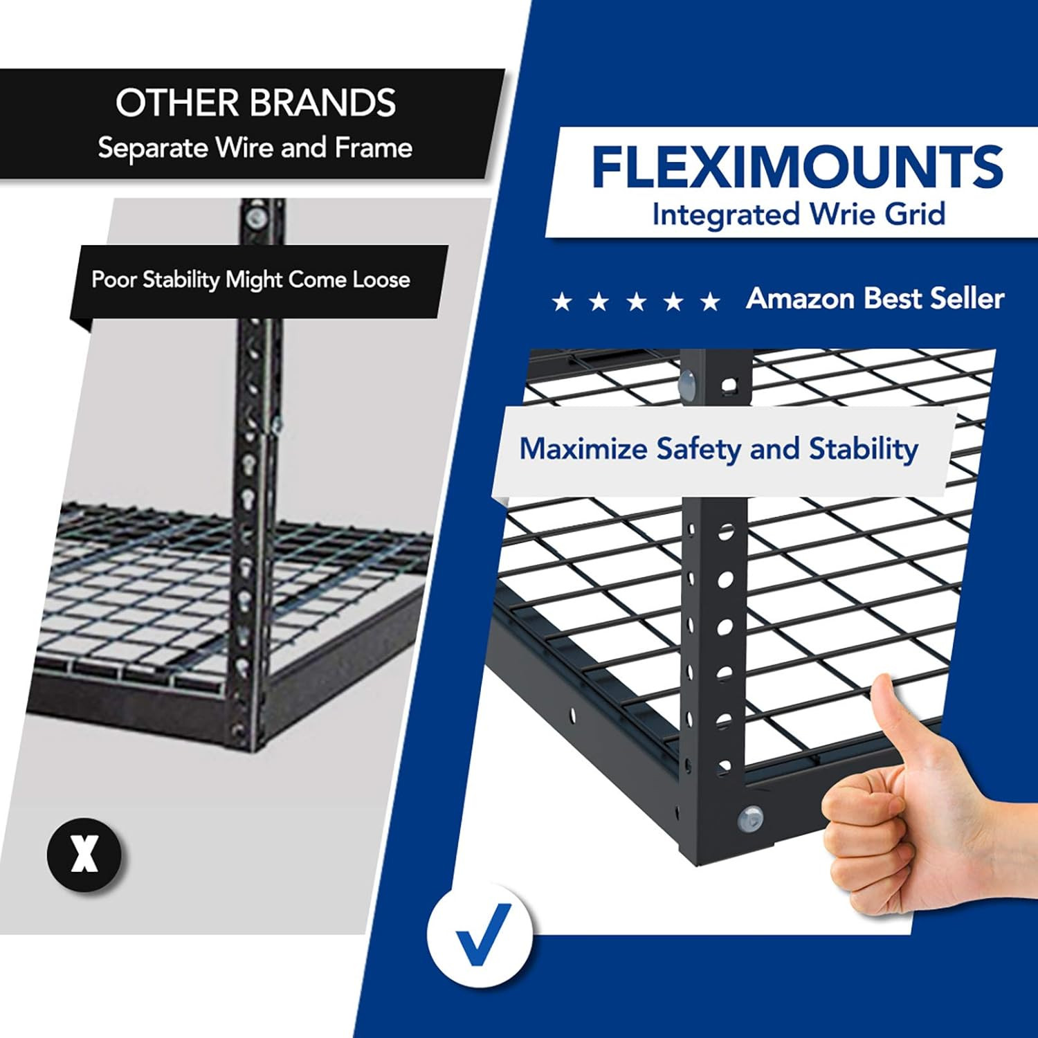 2X8 Garage Storage Rack, Adjustable Overhead Storage Organization System, Heavy