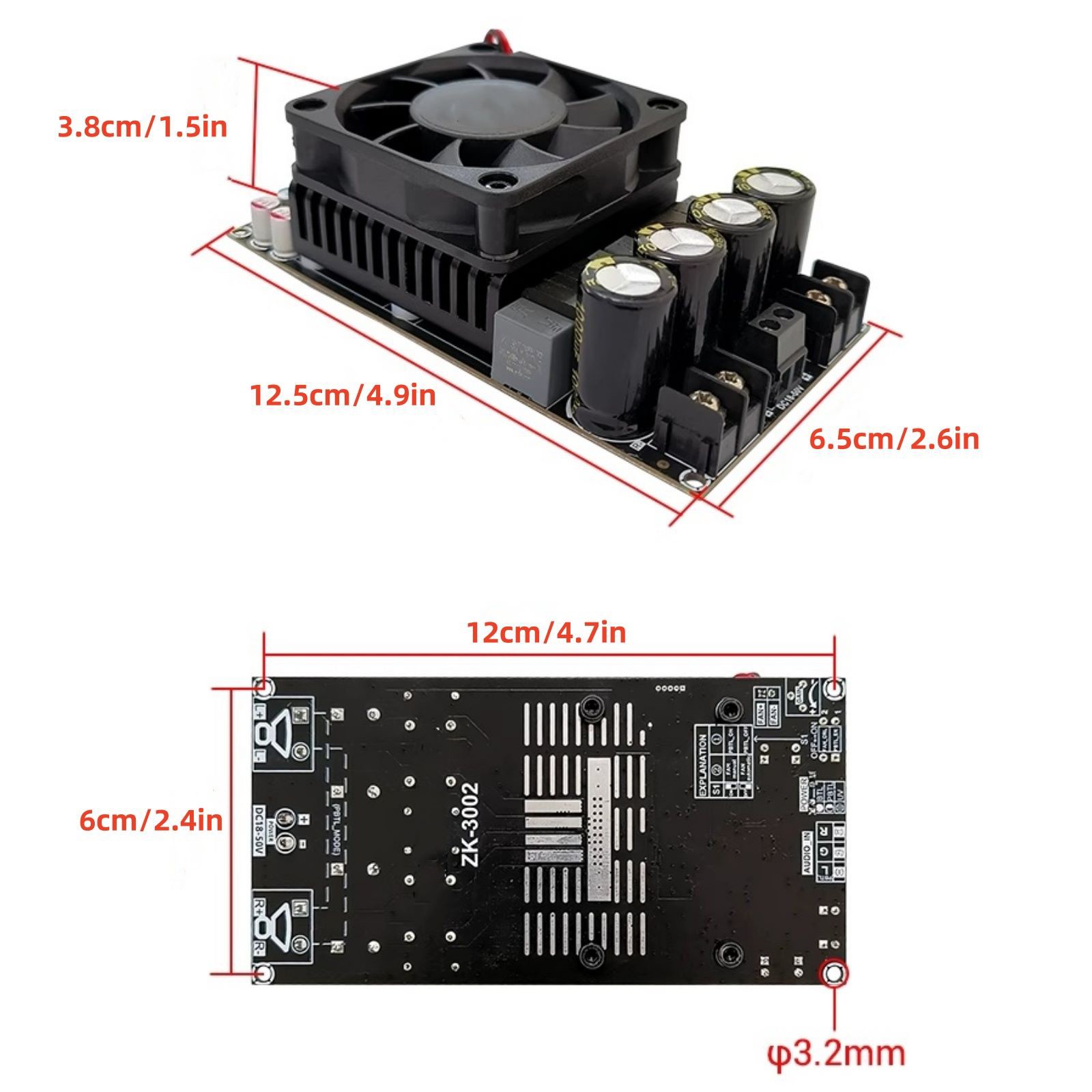 TPA3255 Digital Amplifier Board For Intelligent Temperature-Controlled Cooling