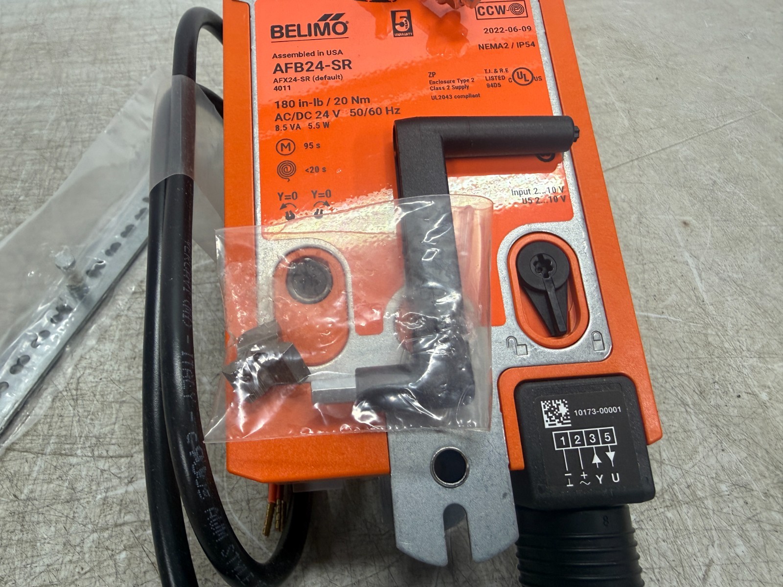BELIMO AFB24-SR Spring Return Damper Fail-Safe Actuator 24Vac/dc 180in-lb NEW