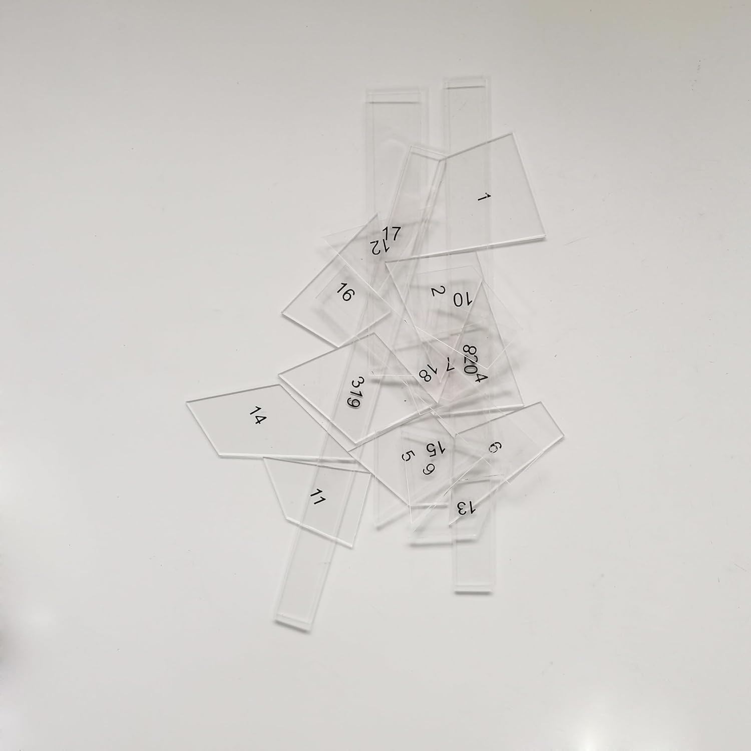 20PCS Acrylic Quilting Template Ruler with Numbered Sections, Clear Patchwork Ru