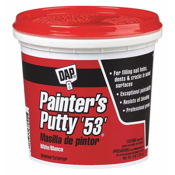 Dap Wood Filler, Tub, White, Painter's Putty 12242 Dap 12242 1 qt 070798122420