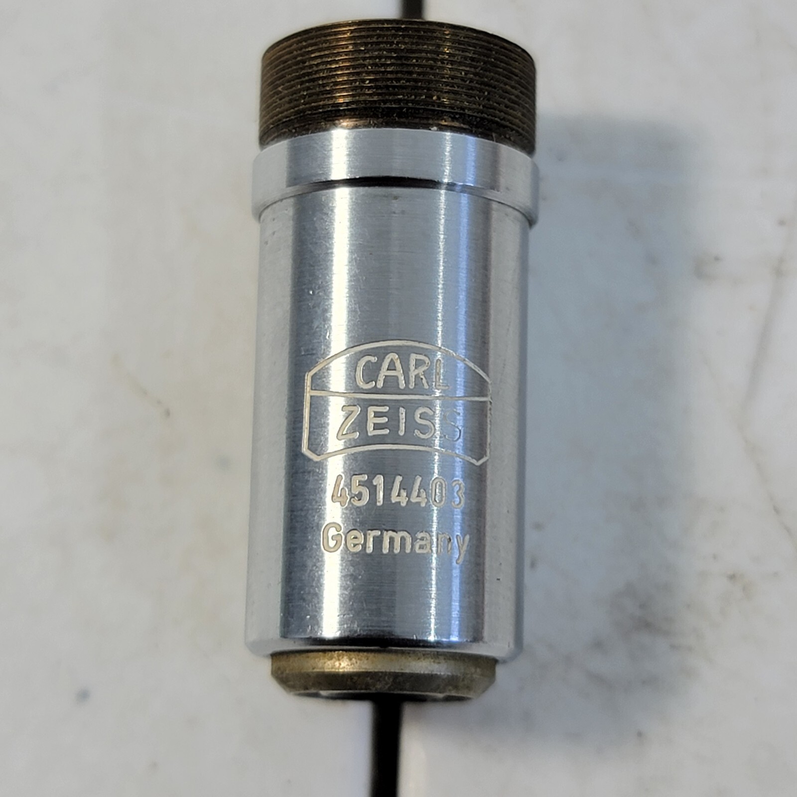 ZEISS 10x Epiplan Microscope Objective 10/0,2 Inf/1,5 w/ White Text