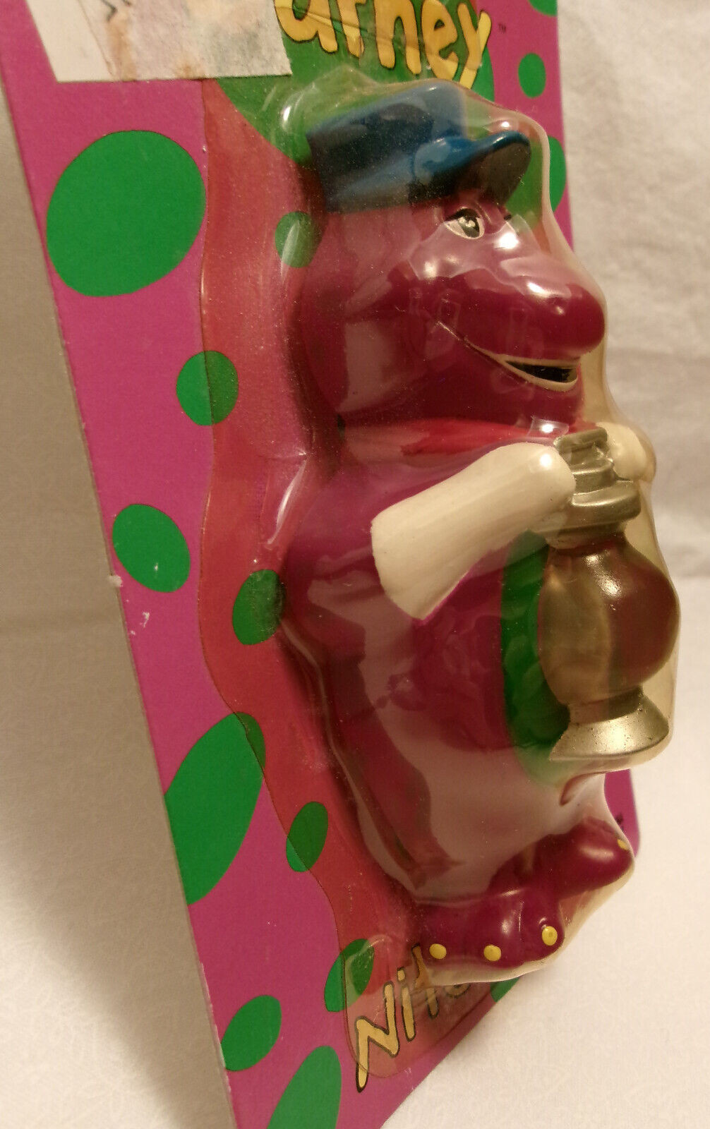 Barney Nite Light, 1992 never opened pkg, train conductor design, 6507