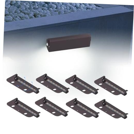 8-Pack 4inch 1.8W 5000K Daylight White Hardscpe Lighting | 12V AC/DC Retaining