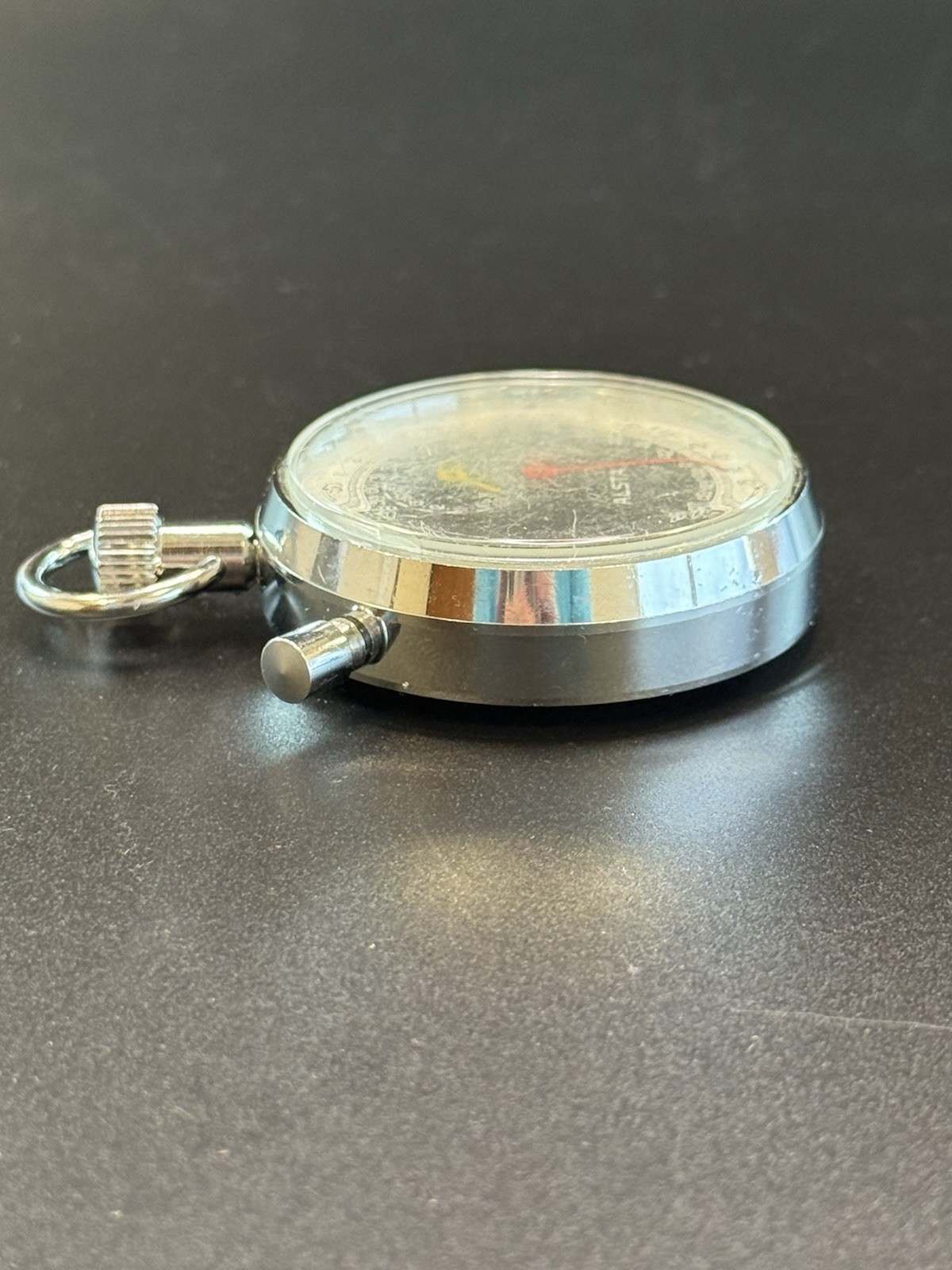 ALSTA Mechanical Handheld Stopwatch Black Dial Metal