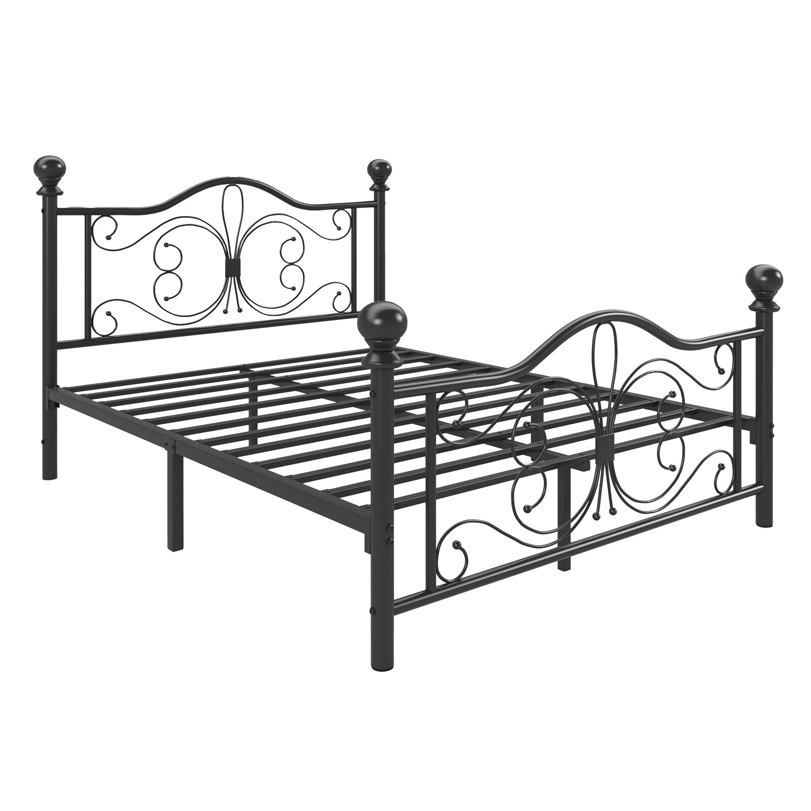 Twin/Full/Queen Size Bed Frame, Metal Platform Bed with Headboard and Footboard