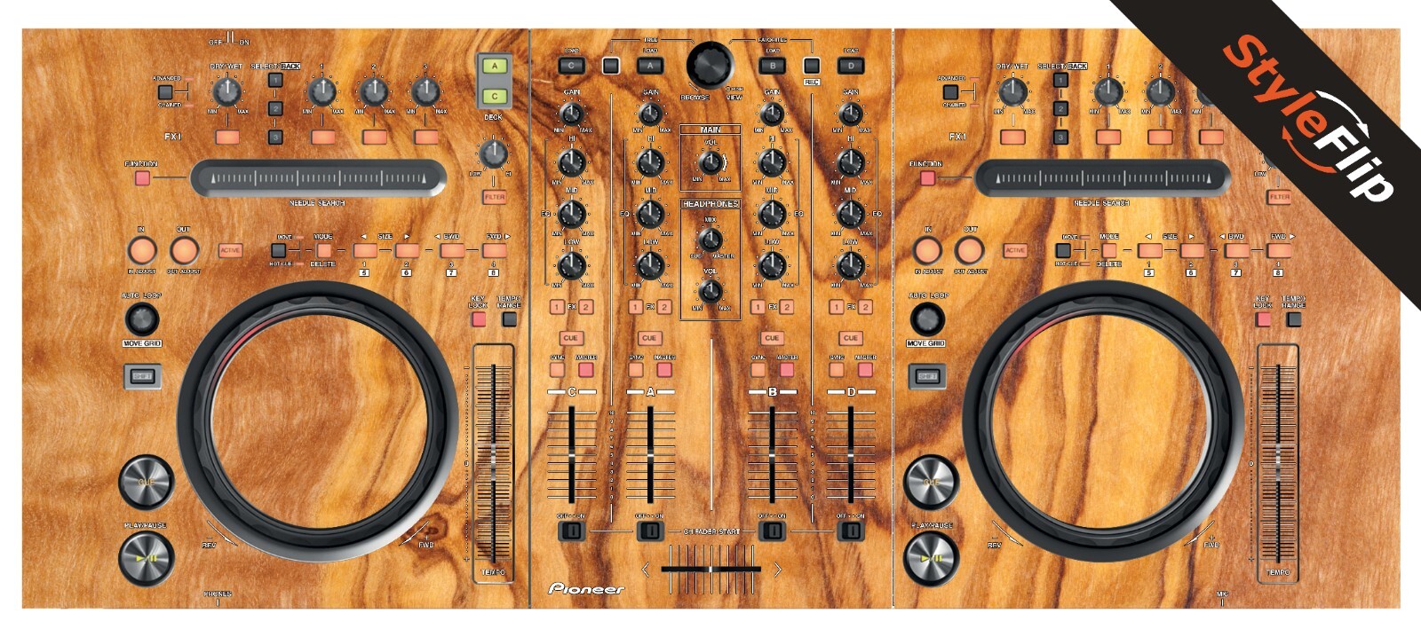 Pioneer DDJ-T1 Skin | Wood #6 | Protective Decal | StyleFlip Skins