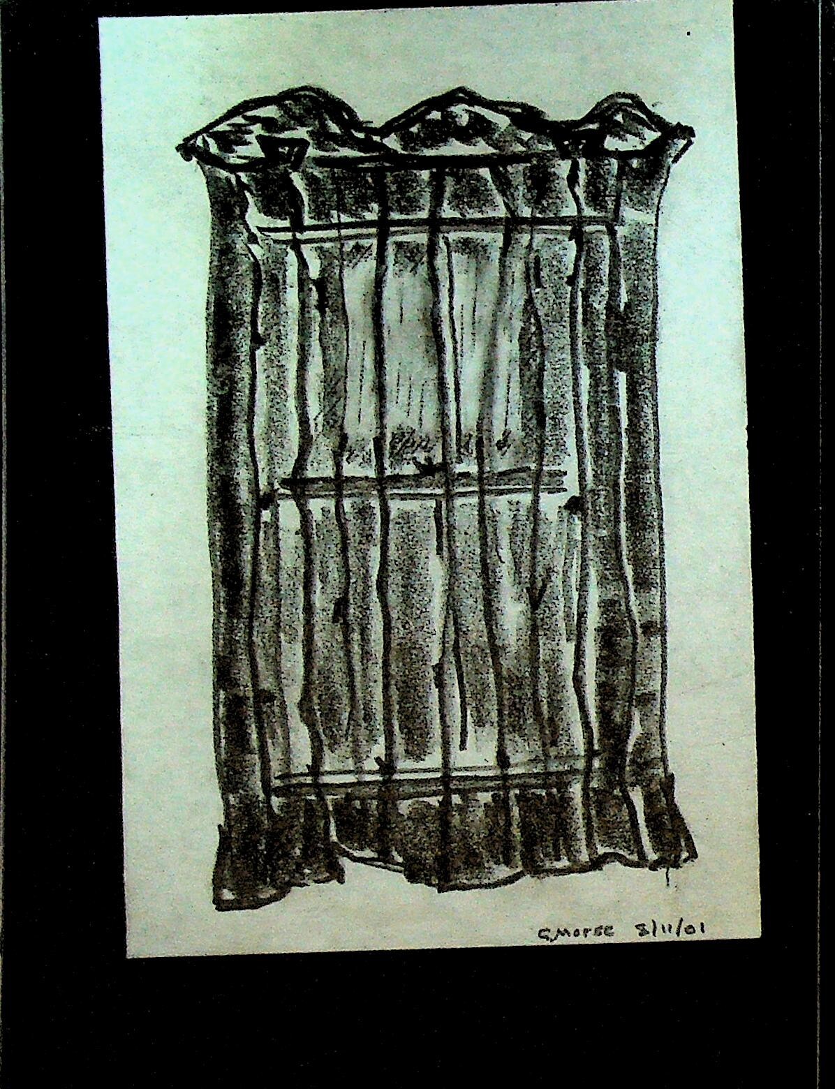 Carl Morse Gay Poet Playwright Original Art Window 2001