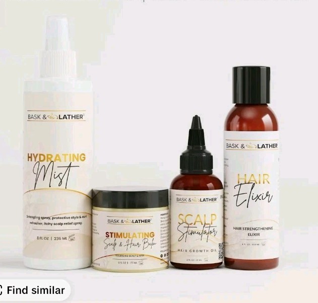 Bask & Lather Lot Hair Growth Set 4 Items NEW  Lot