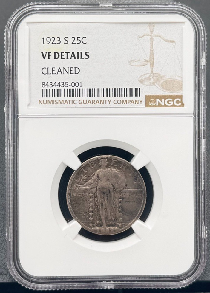 1923 S 25C Standing Liberty Quarter NGC Very Fine, Low Mintage Key Date