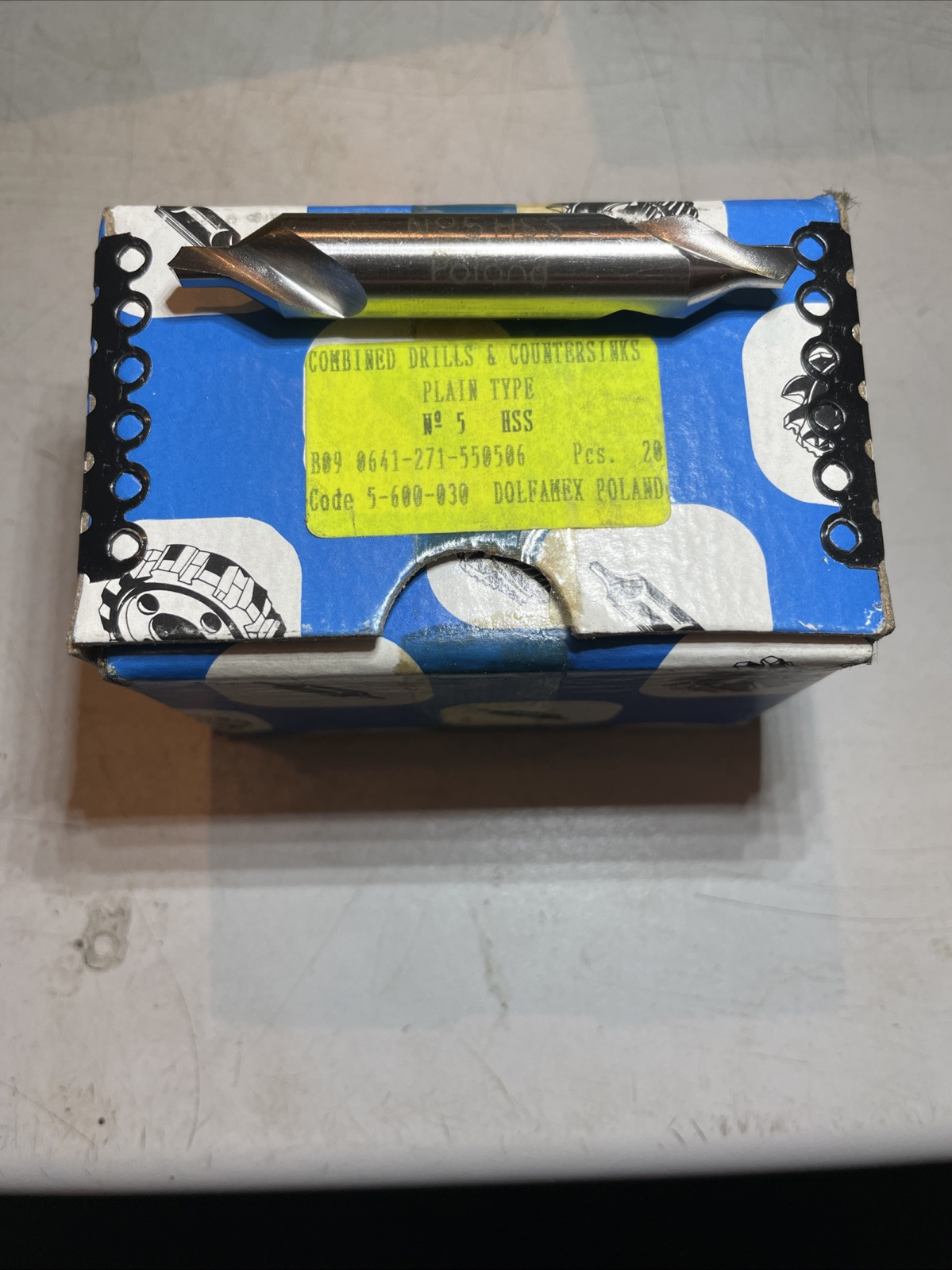 5pcs Dolfamex (Poland) Center Drill Combination Drill/Countersink 60* RH Size #5