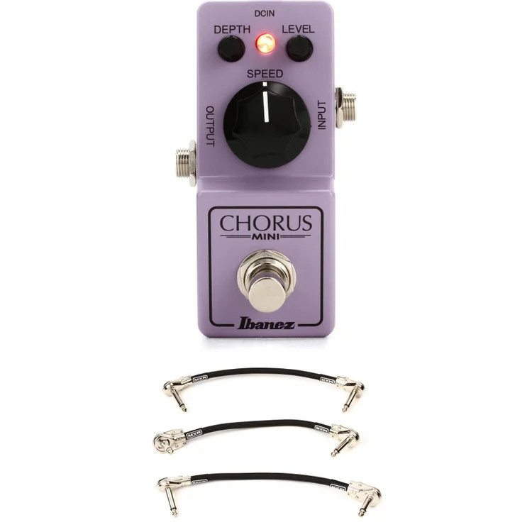 Ibanez Chorus Mini Pedal with EBS Patch Cables