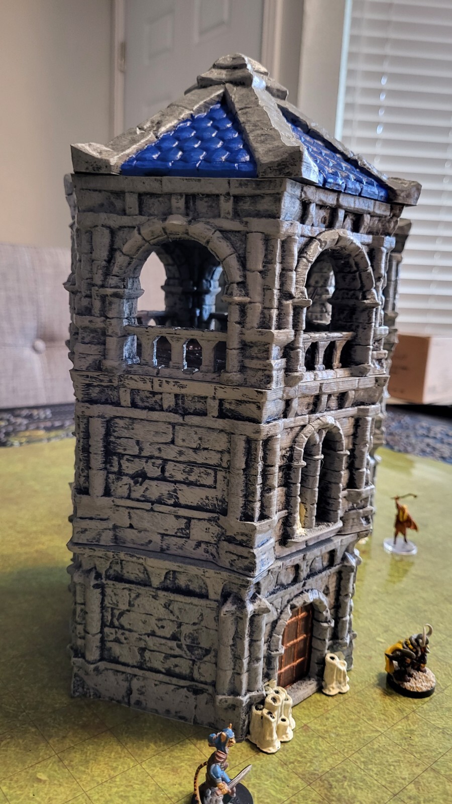 (1) D&D Tower FULLY PAINTED Dungeons & Dragons/Pathfinder Scenery (28mm)