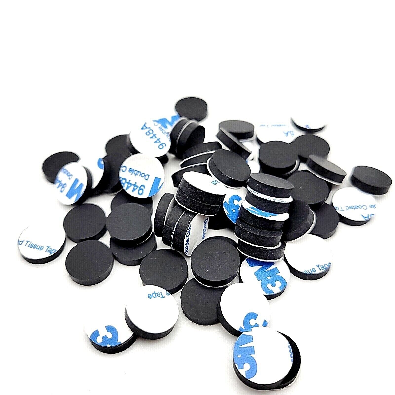 1/2" Wide x 1/8" Thick Round Rubber Stick on Feet  Bumper Pads Adhesive Backing