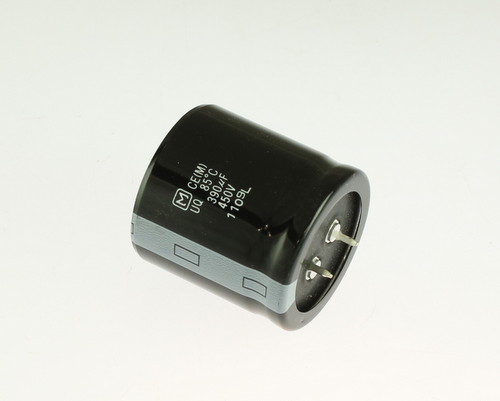 5x 390uF 450V Radial Snap In Mount Electrolytic Aluminum Capacitor 85C 450VDC