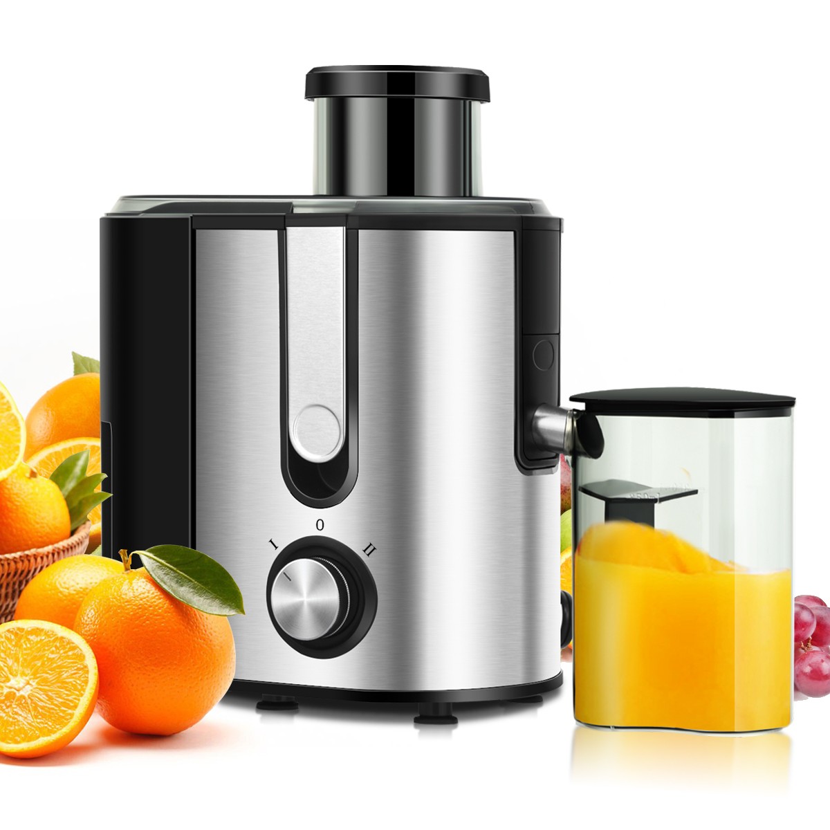 Centrifugal Juicer Machine Extractor Dual Speed BPA Free w/ 2.5" Feed Chute