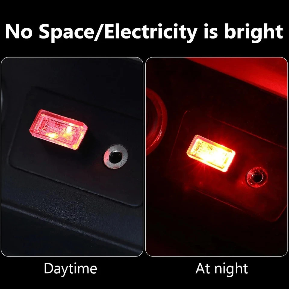 7 Pieces Mini USB LED Light Car Interior Lights USB LED Atmosphere Lamp Light Pl
