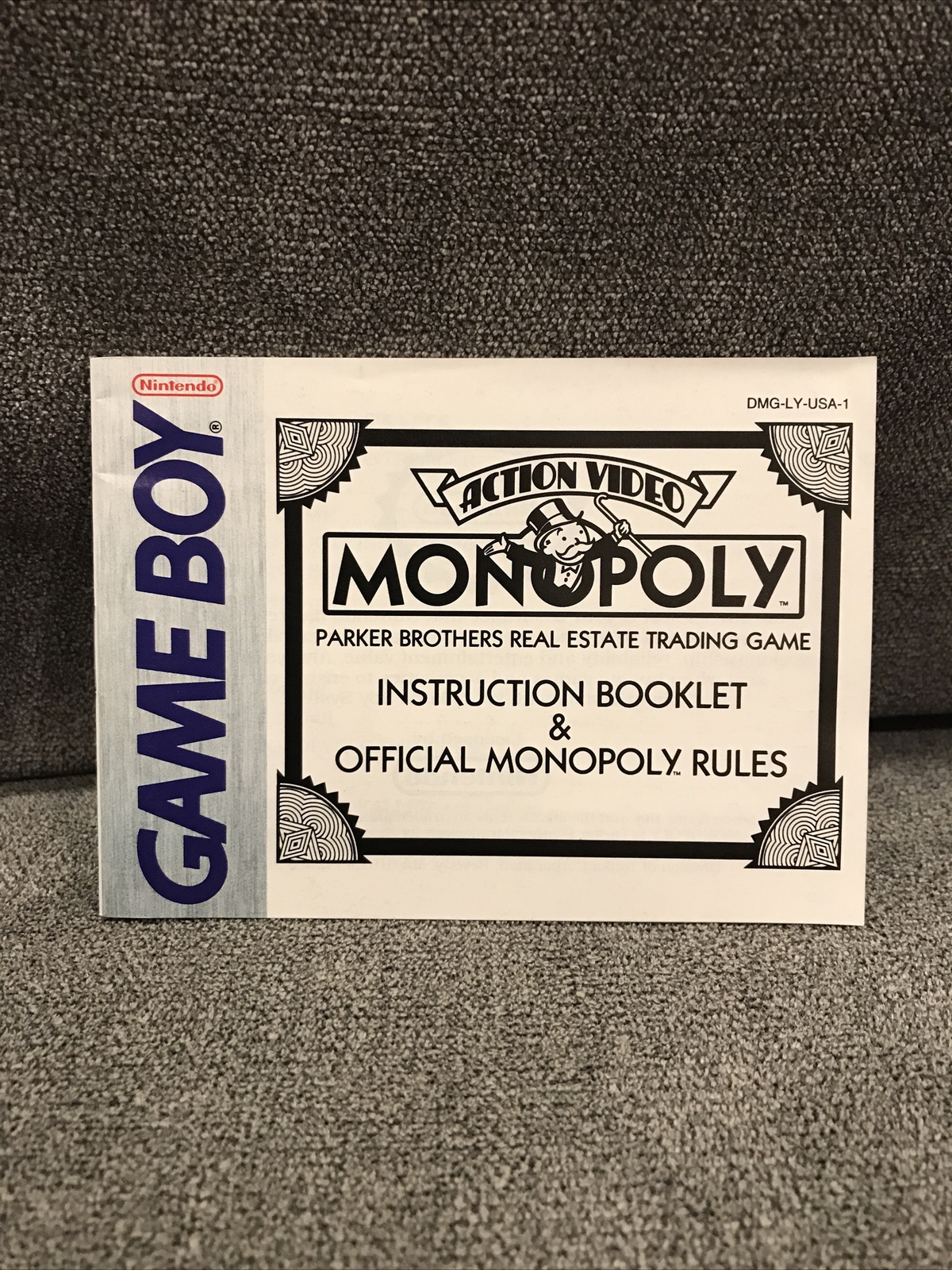1991 Nintendo Game Boy Monopoly Instruction Booklet Manual ONLY NM
