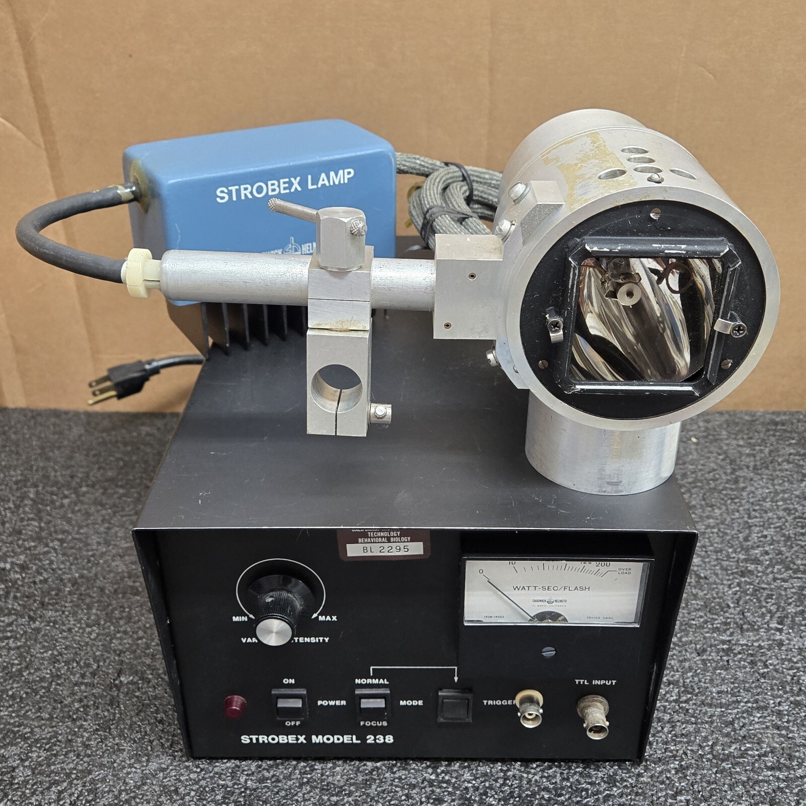 Chadwick Helmuth Strobex Model 278 Xenon Arc Strobe/Flash Lamp & 238 Controller
