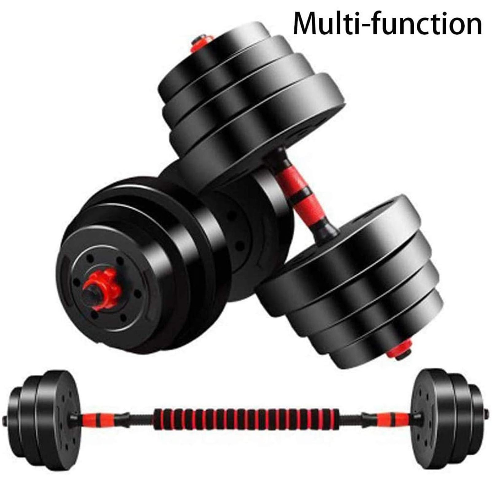 Dumbbell Bars Adjustable Weight Set Barbell Lifting - 2 x 40CM-3PCS