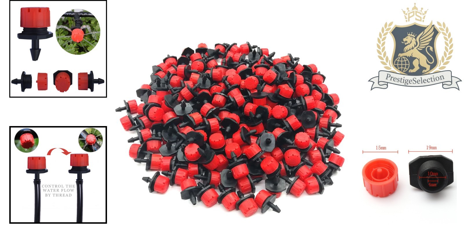 Durable 100pcs Adjustable Irrigation Drippers - Perfect for Garden Aesthetics
