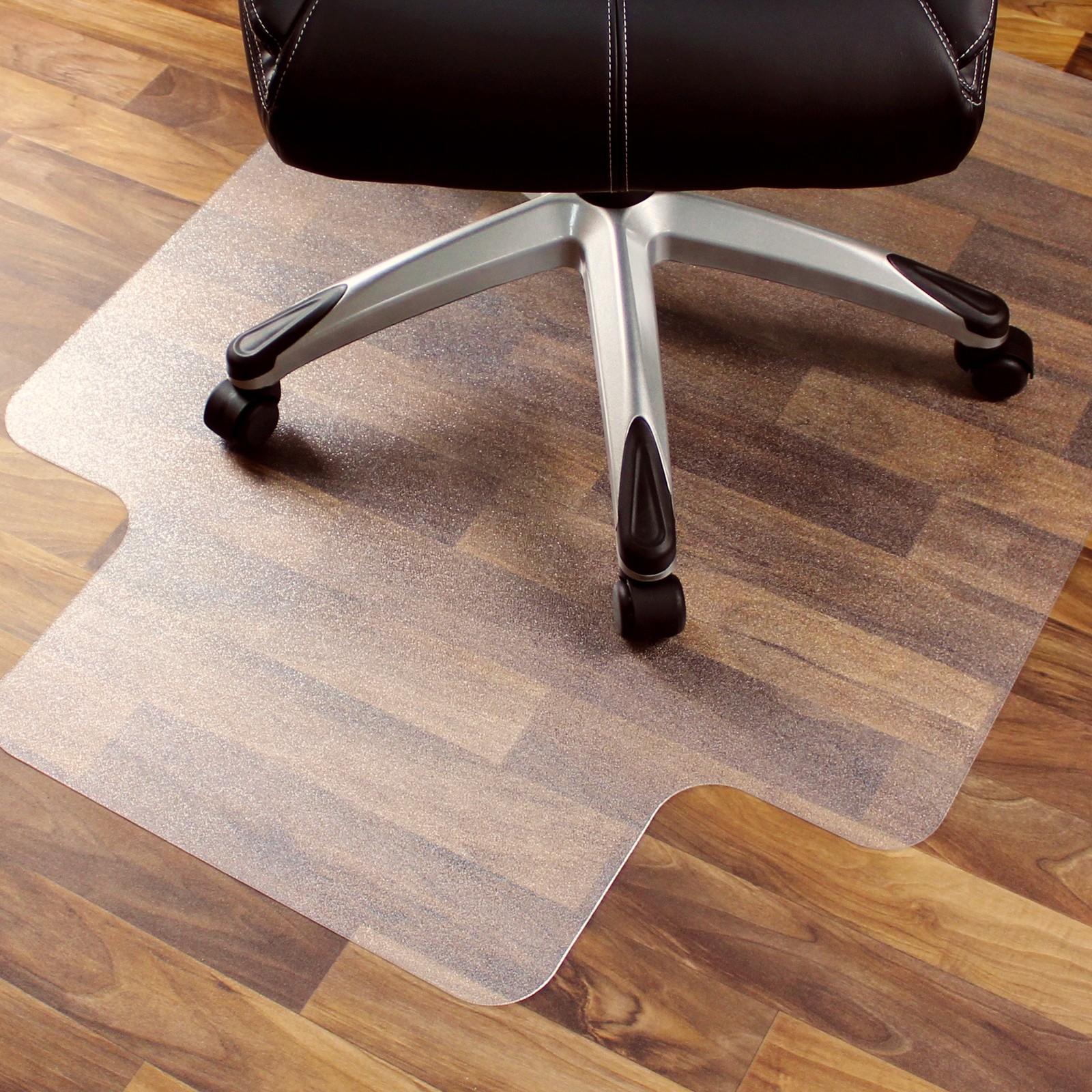 Cleartex Enhanced Polymer Lipped Chair Mat for Hard Floore - 48" x 51"