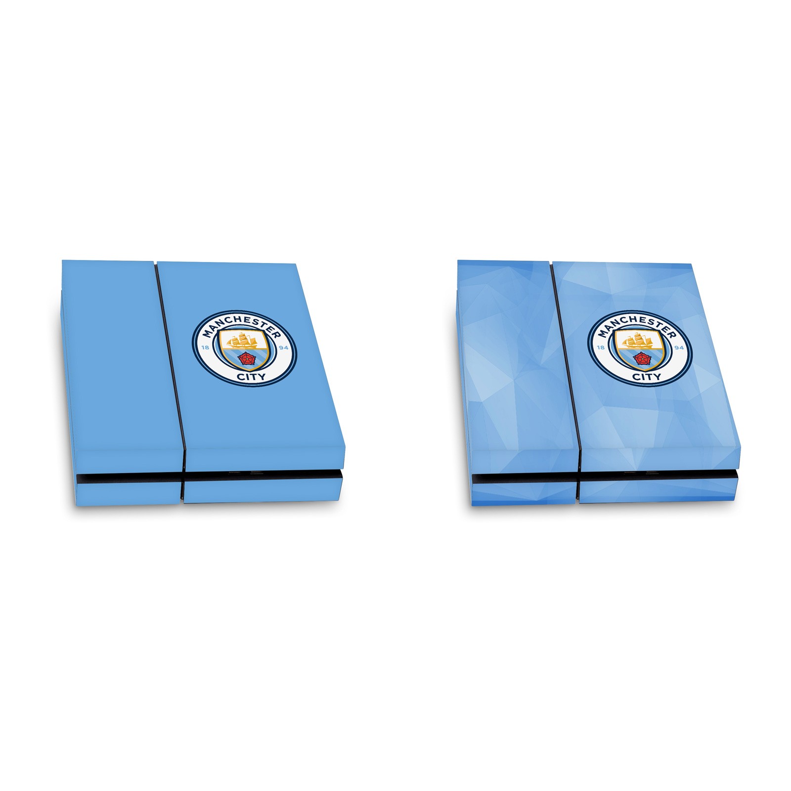 MANCHESTER CITY MAN CITY FC BADGE VINYL SKIN FOR SONY PLAYSTATION 4 PS4 CONSOLE