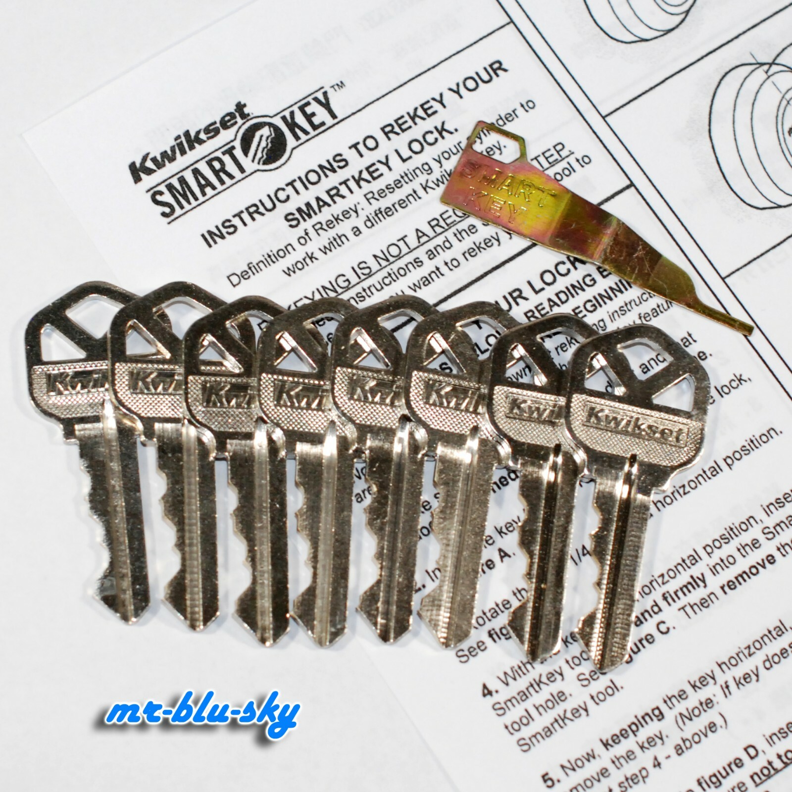 Kwikset Smart Key Rekey Kit ~ Rekey Tool ~ 8 Keys ~ With Instructions