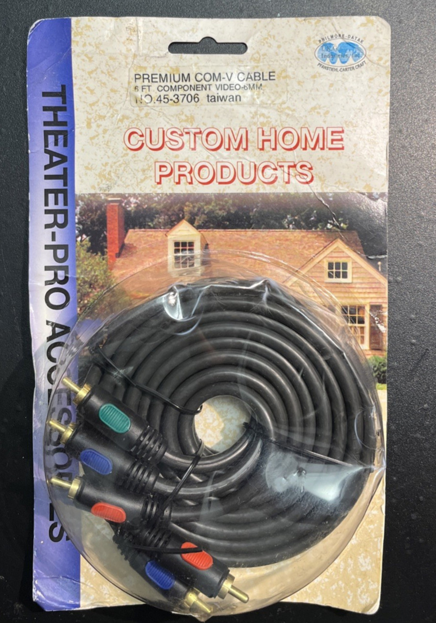 PHILMORE 45-3706 3 RCA Component VIDEO CABLES 6'