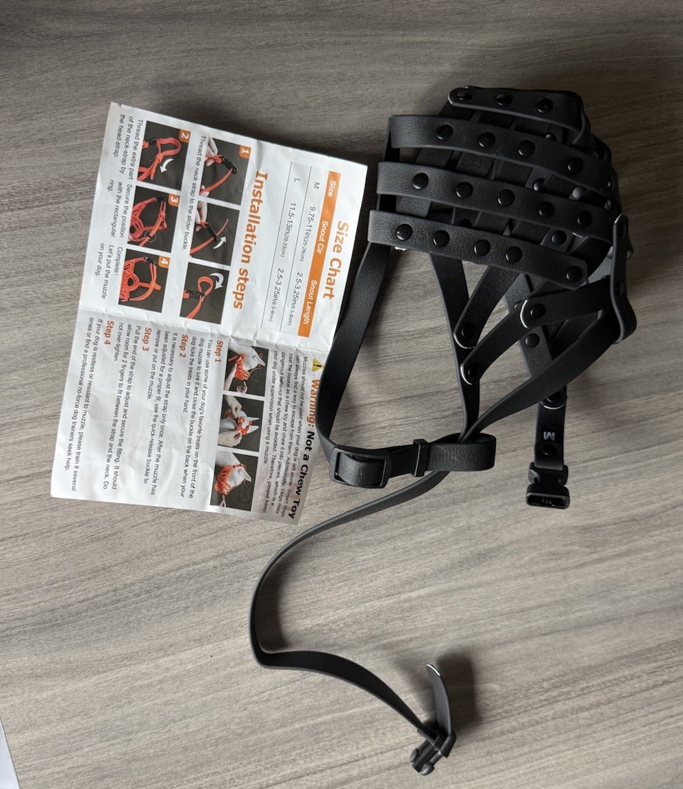 Nayerzon Basket Dog Muzzle PVC Coated Size L
