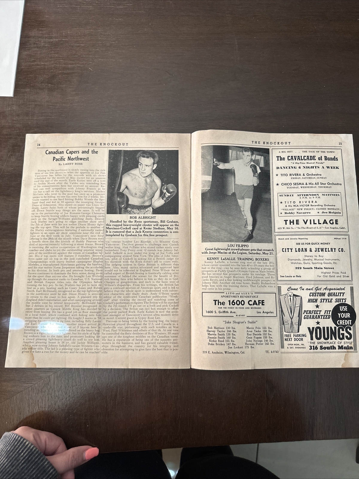 1955 Boxing Program Rocky Marciano vs Don Cocker