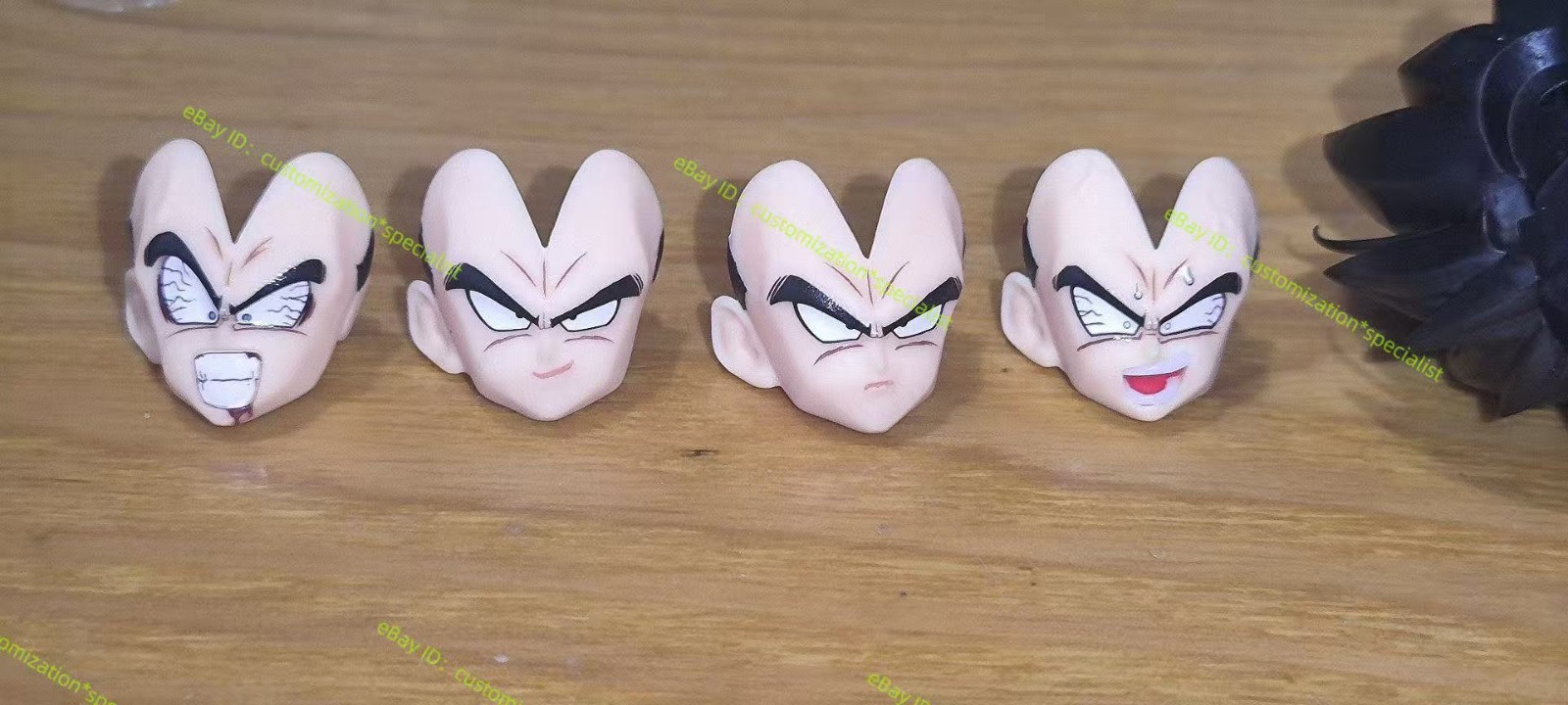 DDG-04 custom 1/12 shf 24000 vegeta 2.0 Black Hair Head Sculpture kit No Figure