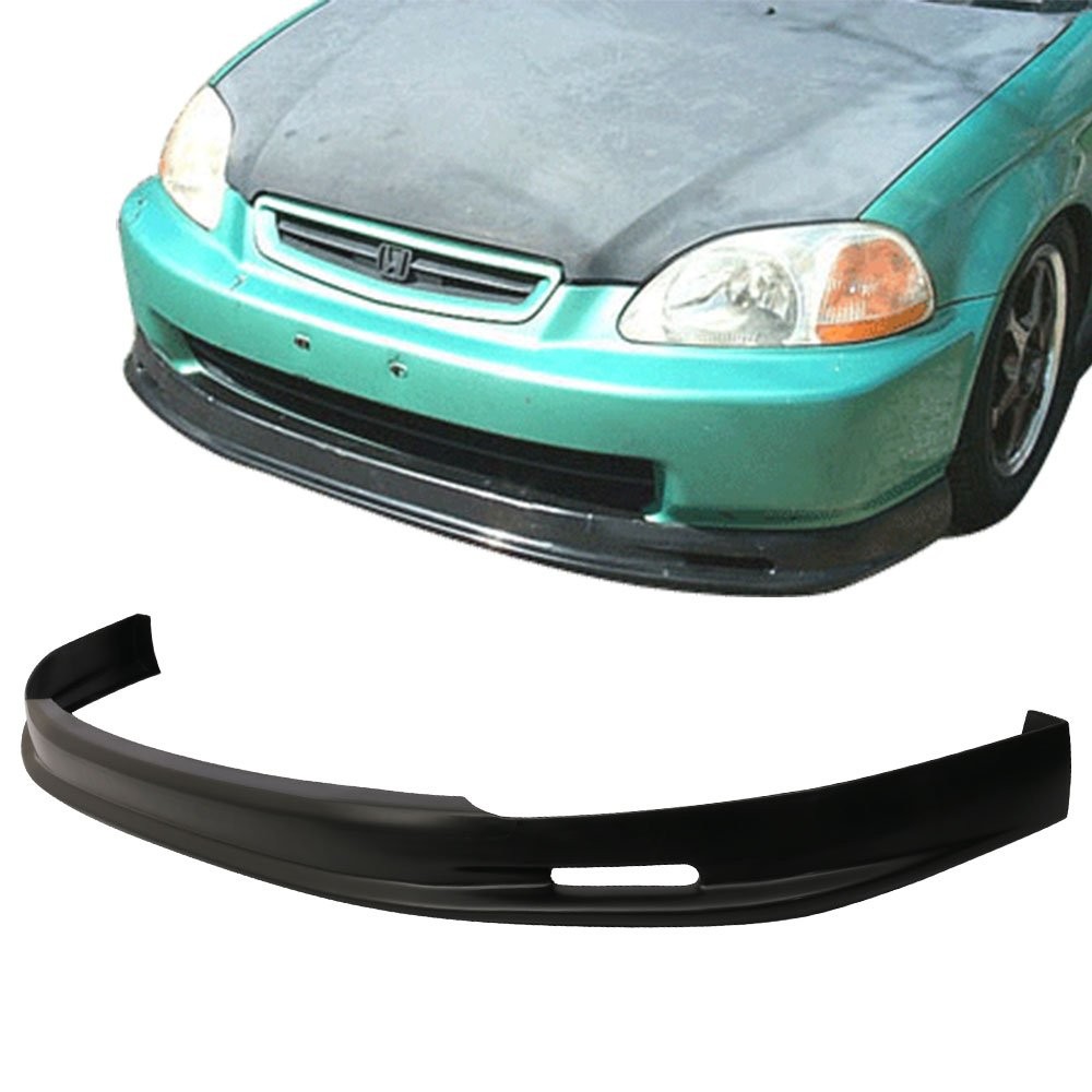 Front Bumper Lip Splitter for 1996-1998 Honda Civic Mugen Style Unpainted Black