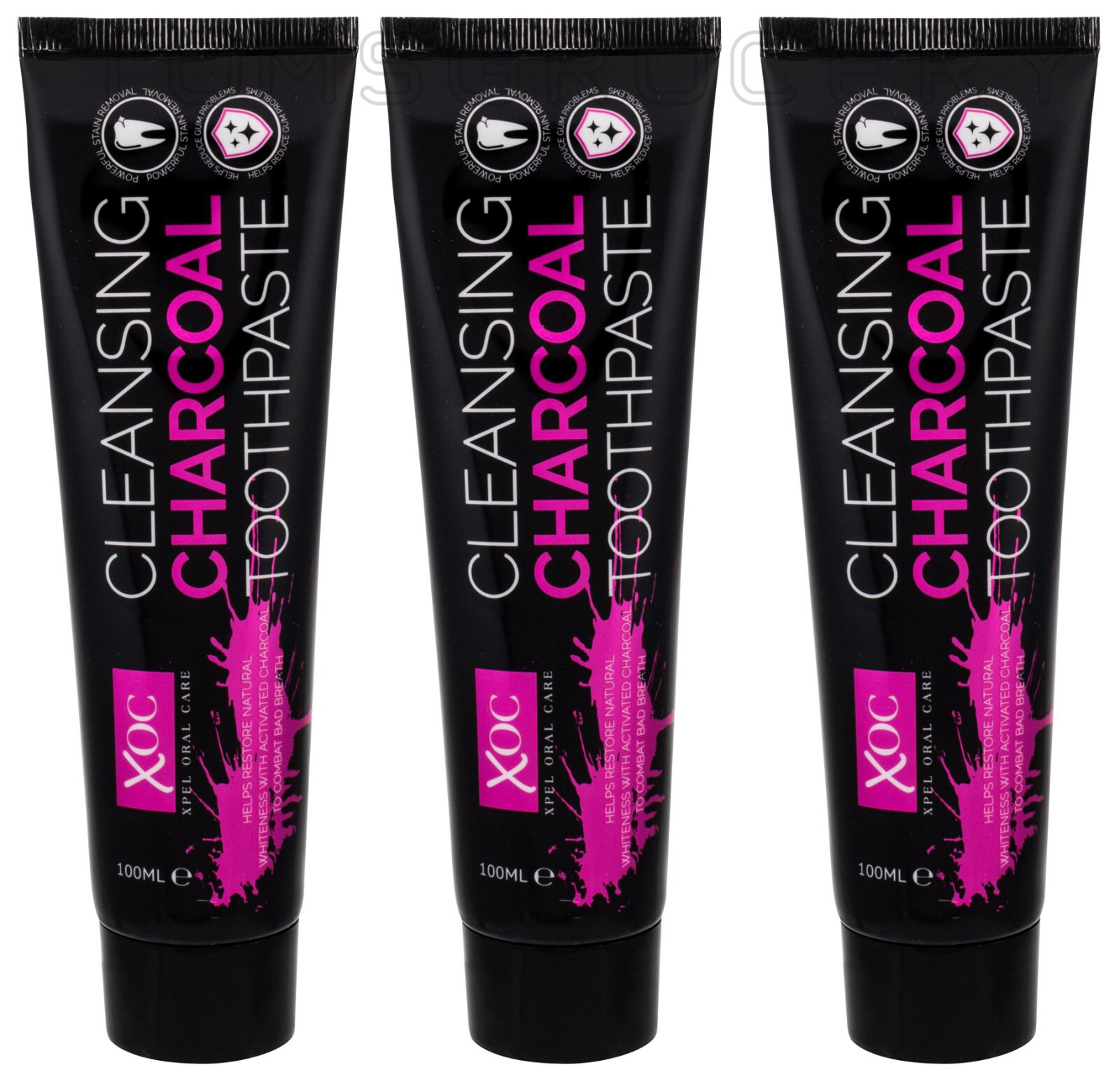 3 Xpel Oral Care Cleansing Charcoal Toothpaste 50ml