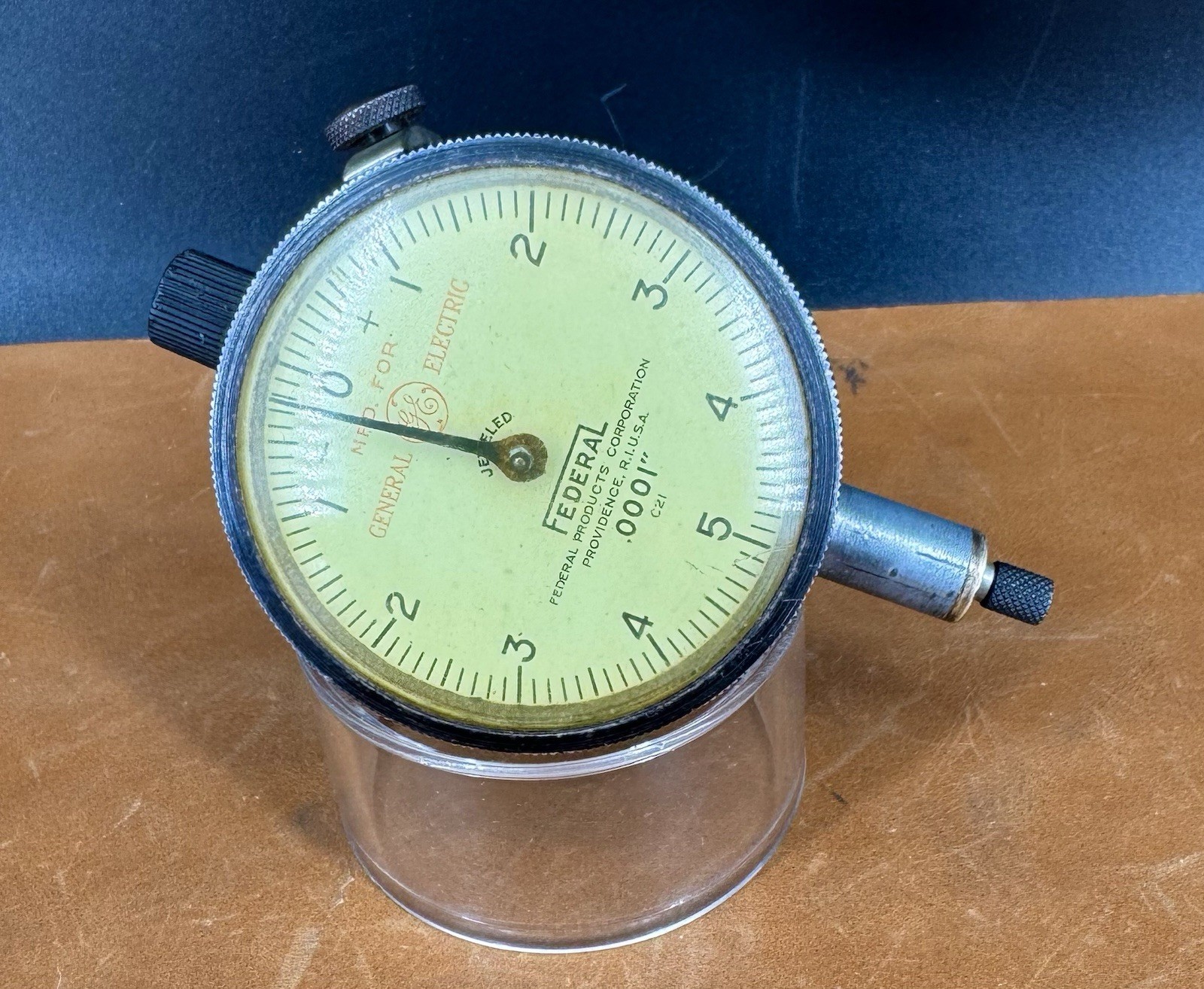 Federal Dial Indicator, Made For GE,  .0001" Full Jeweled Movement C21, USA