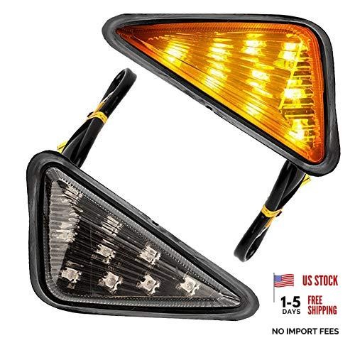 Amber Smoke Motorcycle Turn Light 1 Pair 10.5 x 9 x 6.3cm Motorcycle 12V Euro