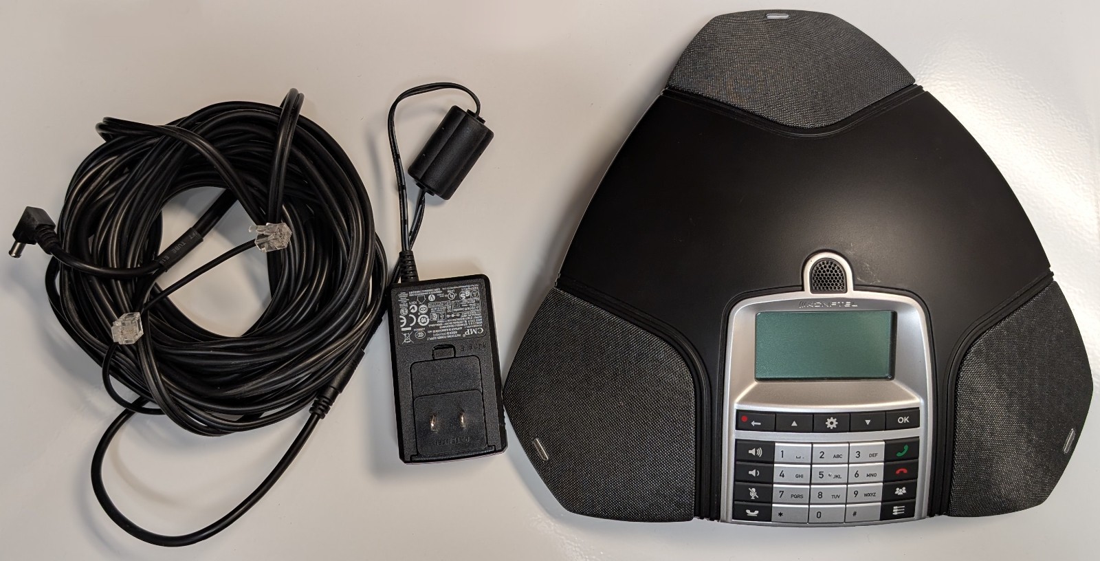 Konftel 300 Conference Phone + Power Adapter, RJ11 Phone Cable