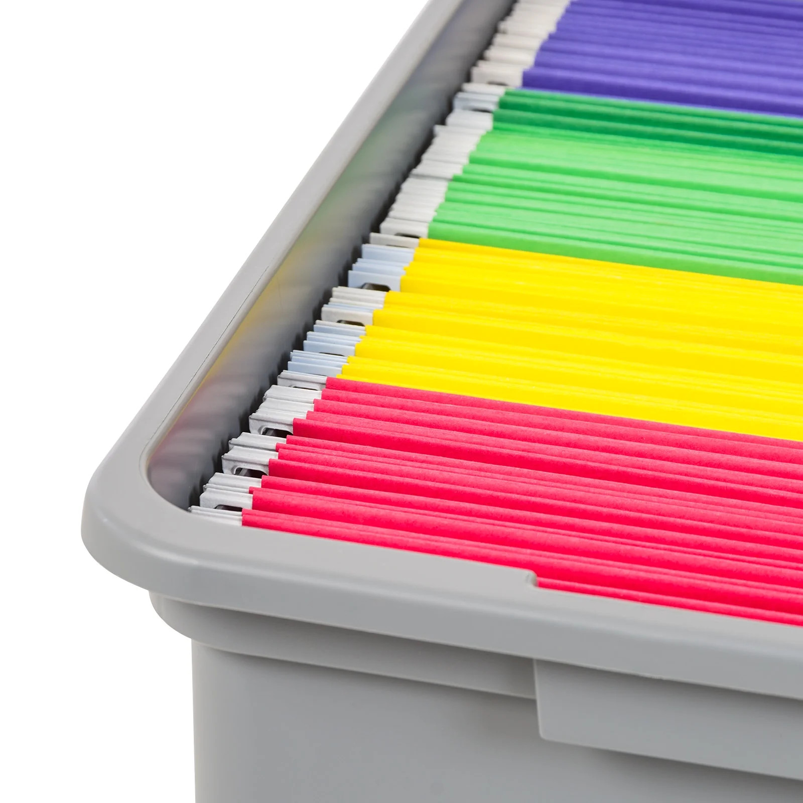 3pc Gray Plastic Storage Boxes 18×14.18×10.87 Inch IRIS