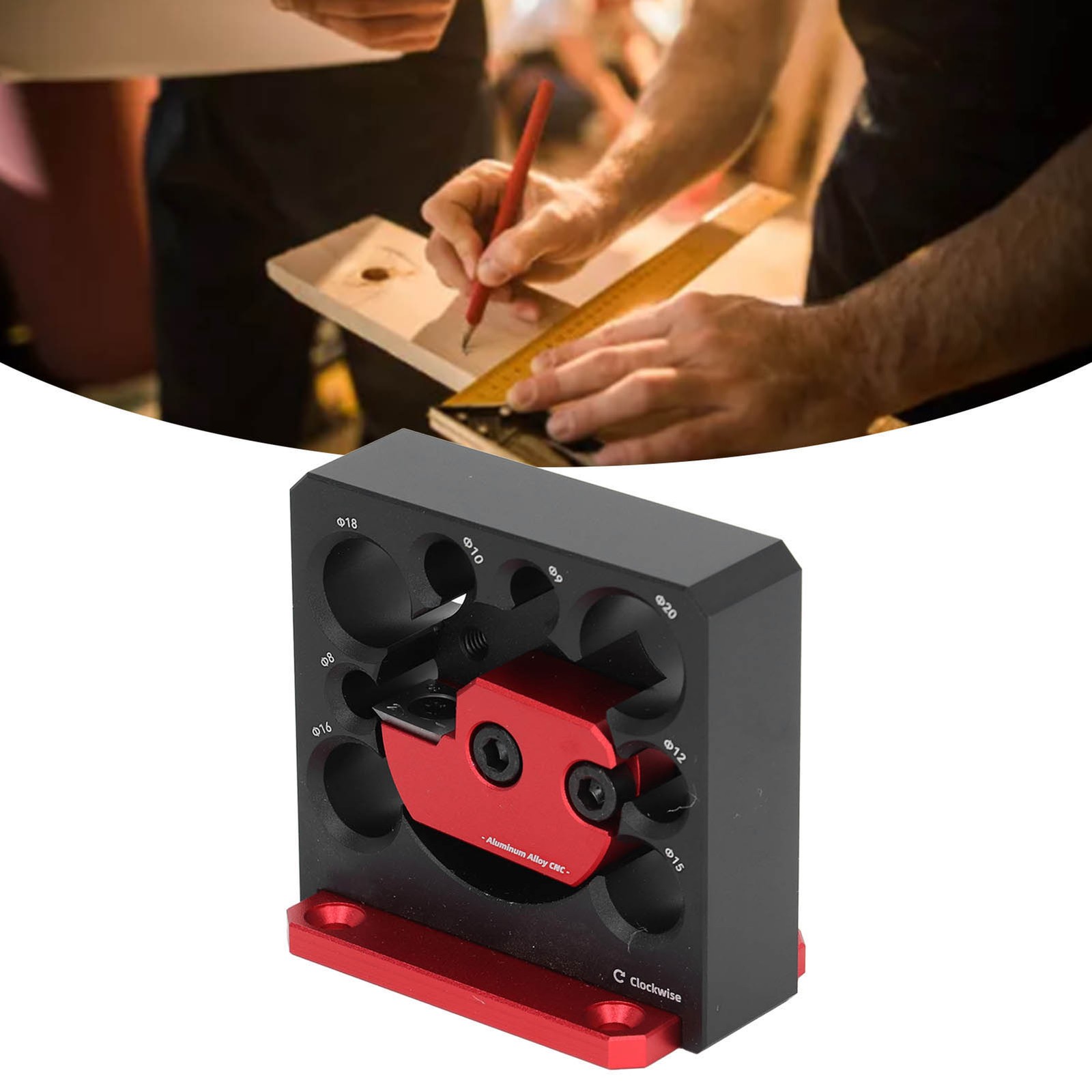 Dowel Maker Jig Adjustable 8 Hole Electric Drill Milling Solid Wood Round Ro SET