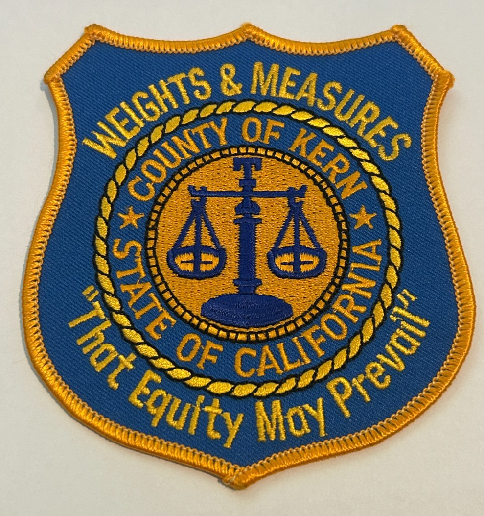 Vintage Kern County California Weights & Measures Patch Unused