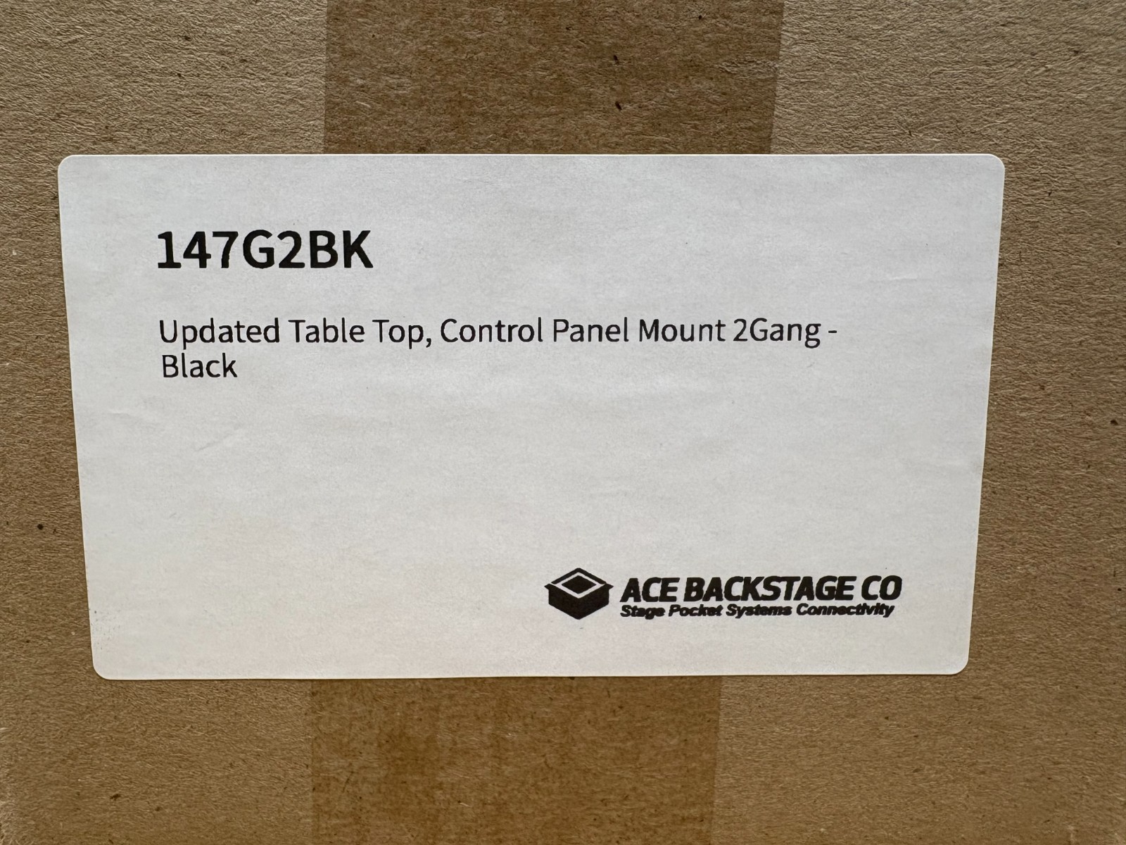 Ace Backstage 147G2BK Table Top Control Panel Mount