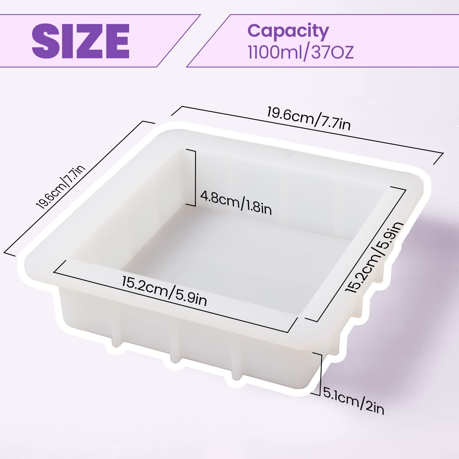 BOOWAN NICOLE Loaf Soap Molds (B0264) B0264
