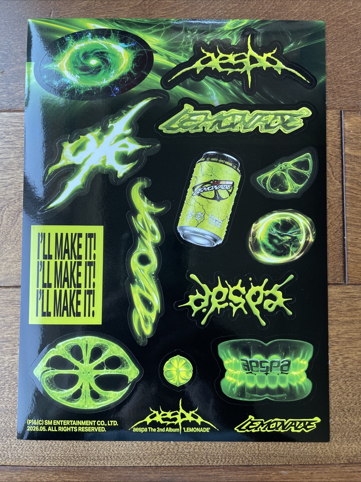 Aespa Lemonade Album Official Sticker Sheet