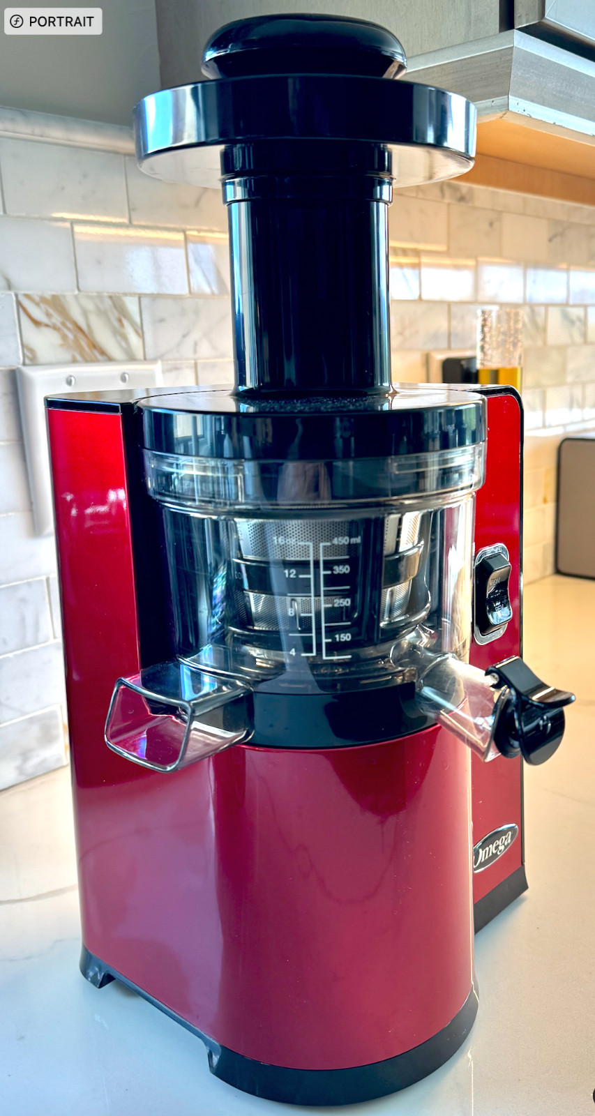 Omega Vertical Cold Press 43 RPM Low-Speed Juicer Red VSJ843Qr