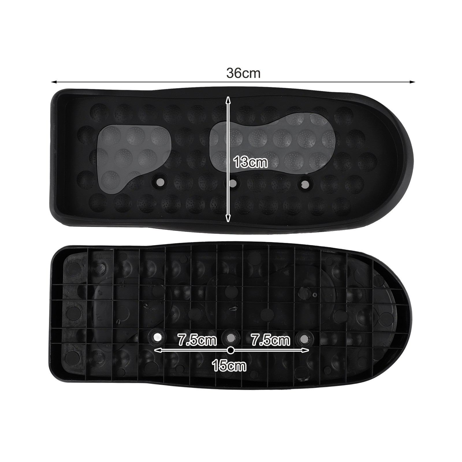 Sleek Black Design Elliptical Machine Footpedal Set Compatible with All