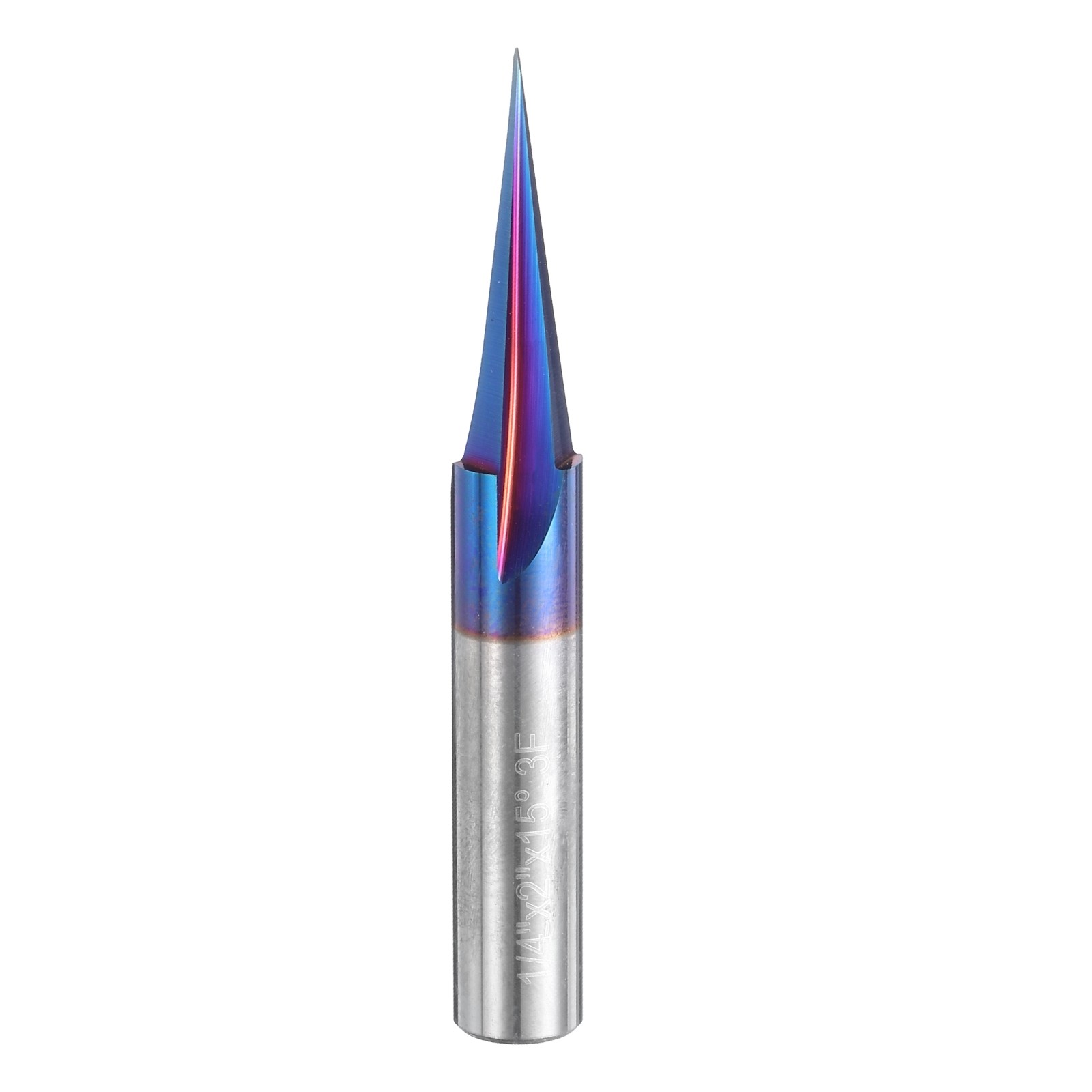 15 Degree V Groove Engraving Router Bits Tip 3 Flutes 1/4" Shank