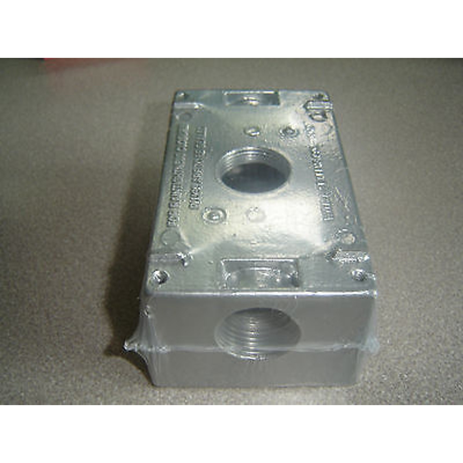 Morris 36018 Gray 1 Gang Weatherproof Box w/3 3/4" Holes Mounting Lugs, Lot of 2