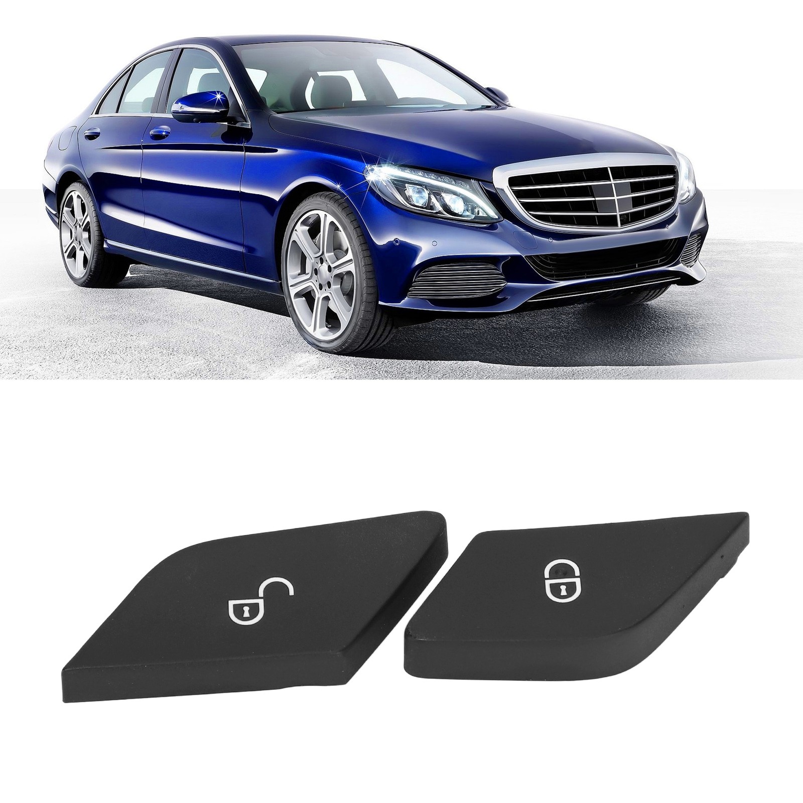 Car Door Lock Unlock Button Clear Pattern Replace Compatible With ‑ C‑Class W205
