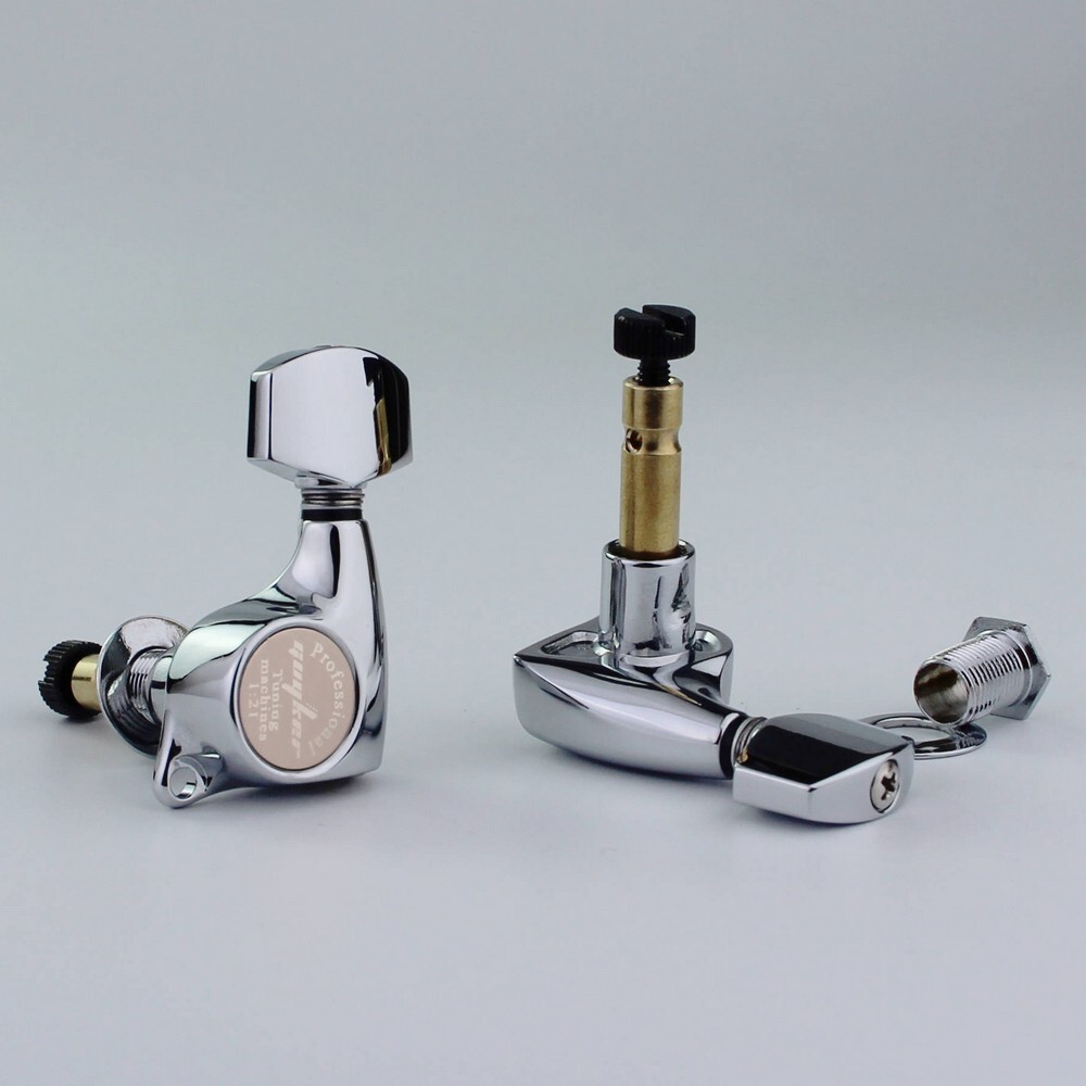 GUYKER Guitar Front Locking Tuner Machine Heads Gear ratio 1:21 for LP SG Chrome